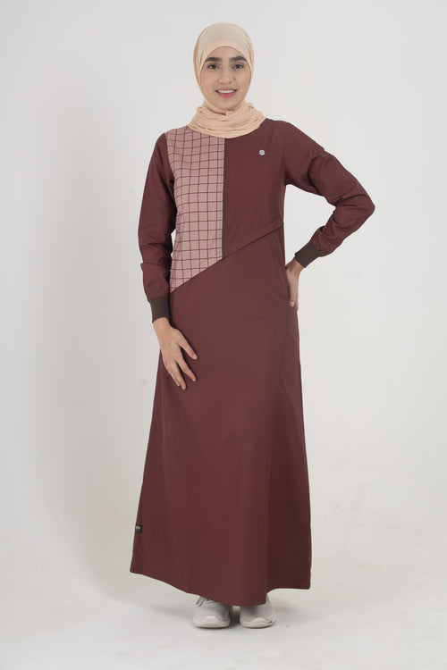Brown Wave Utility Jilbab