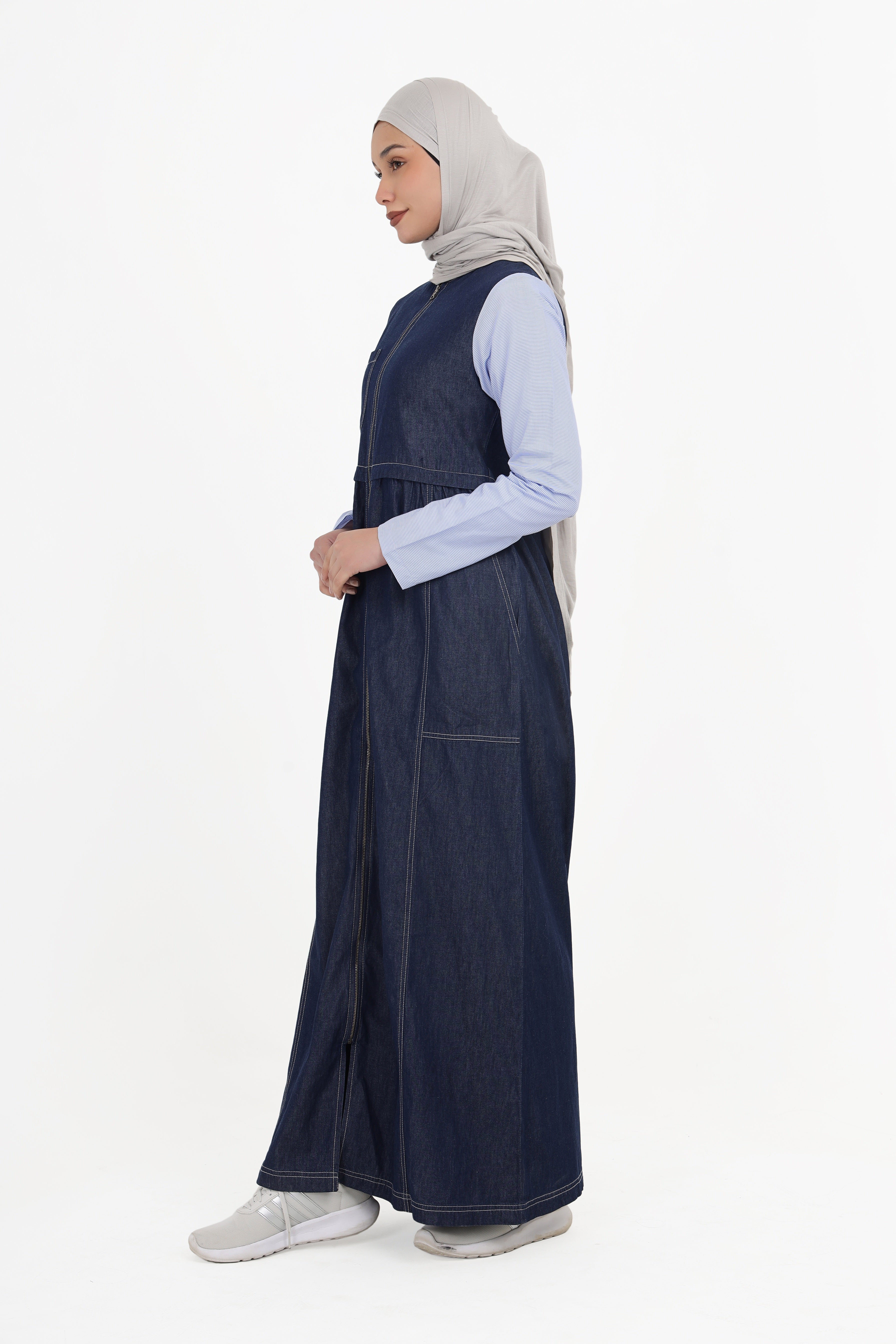 Deep Tide Full Front Open Jilbab