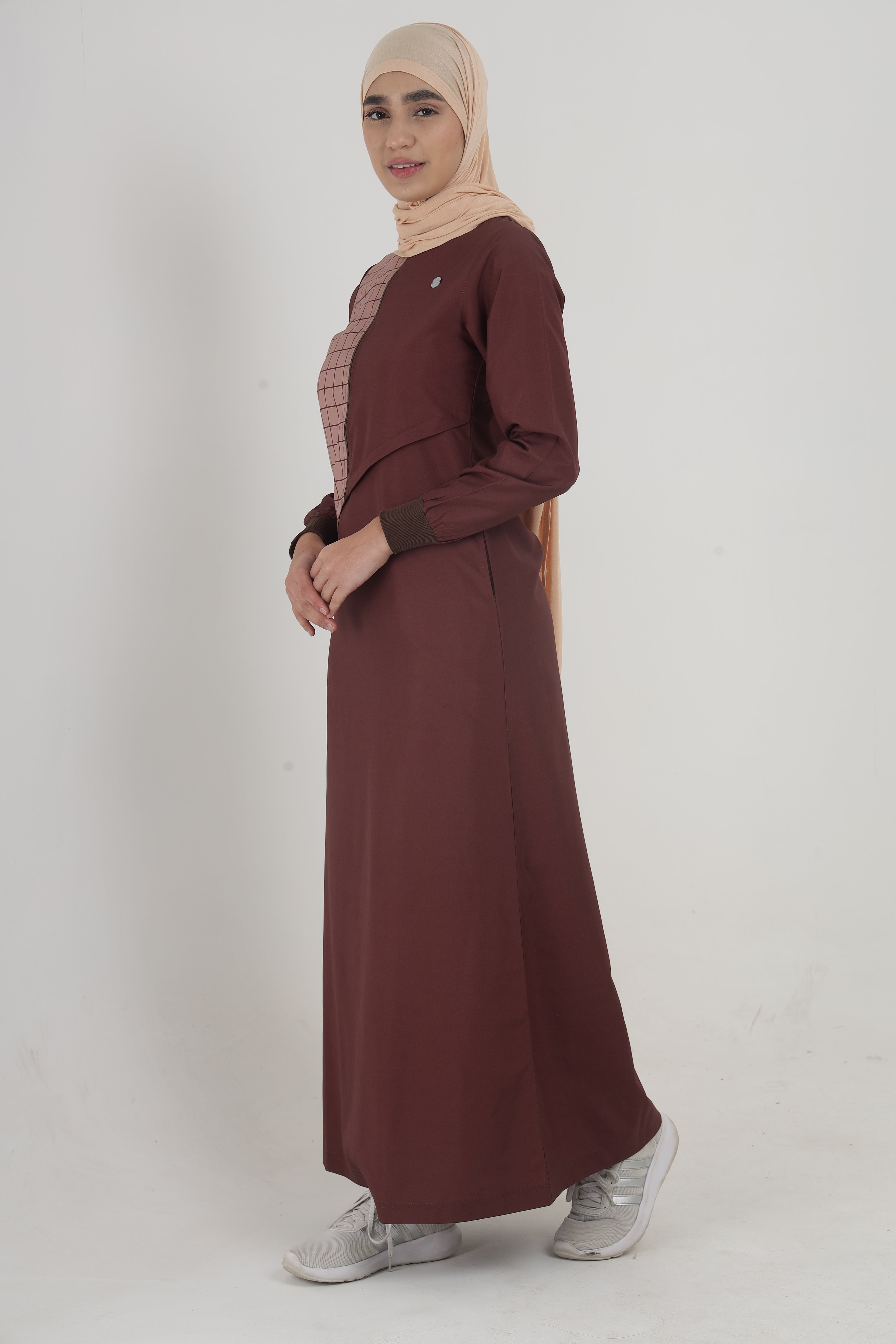 Brown Wave Utility Jilbab