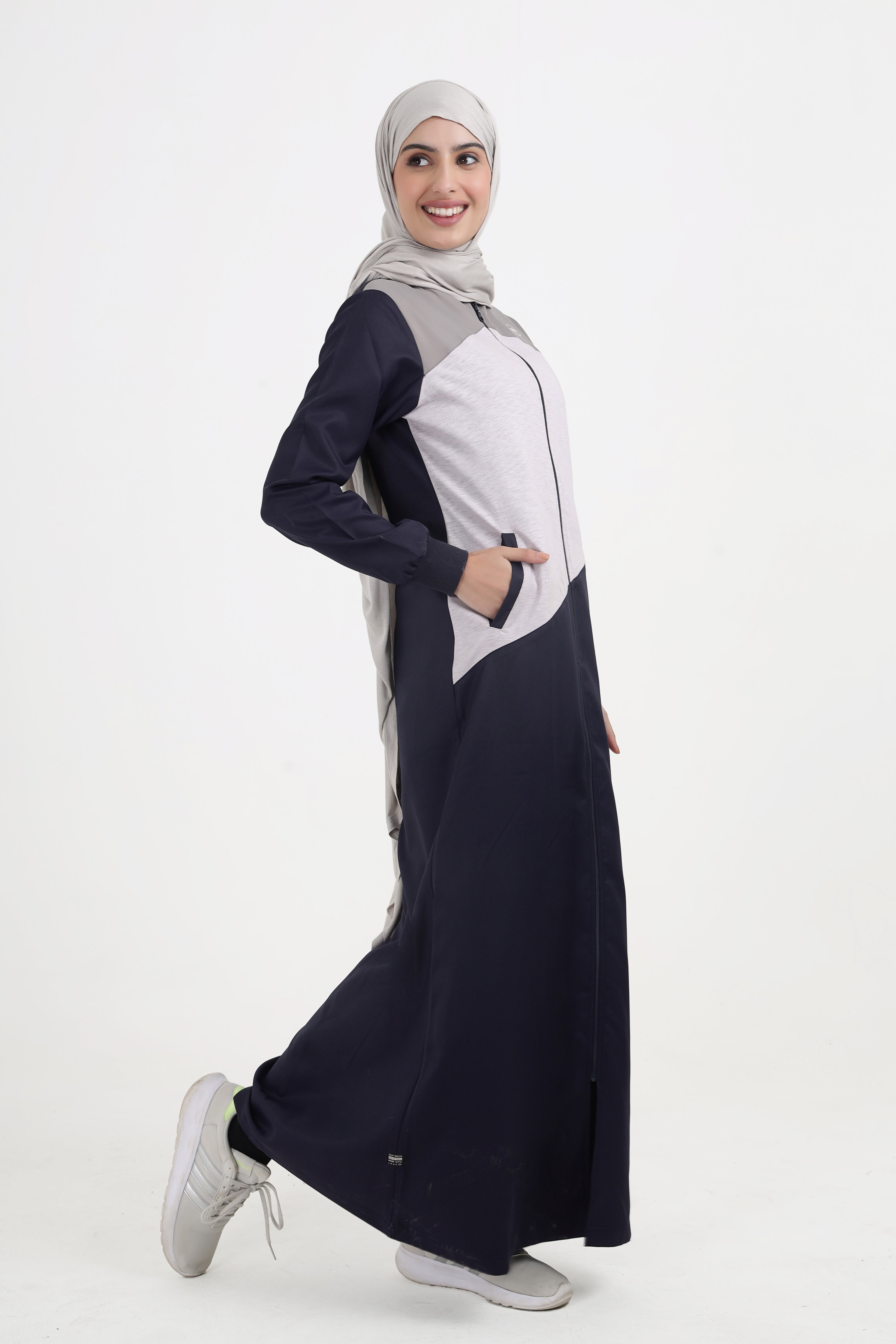 City Comfort Navy Contrast Jilbab