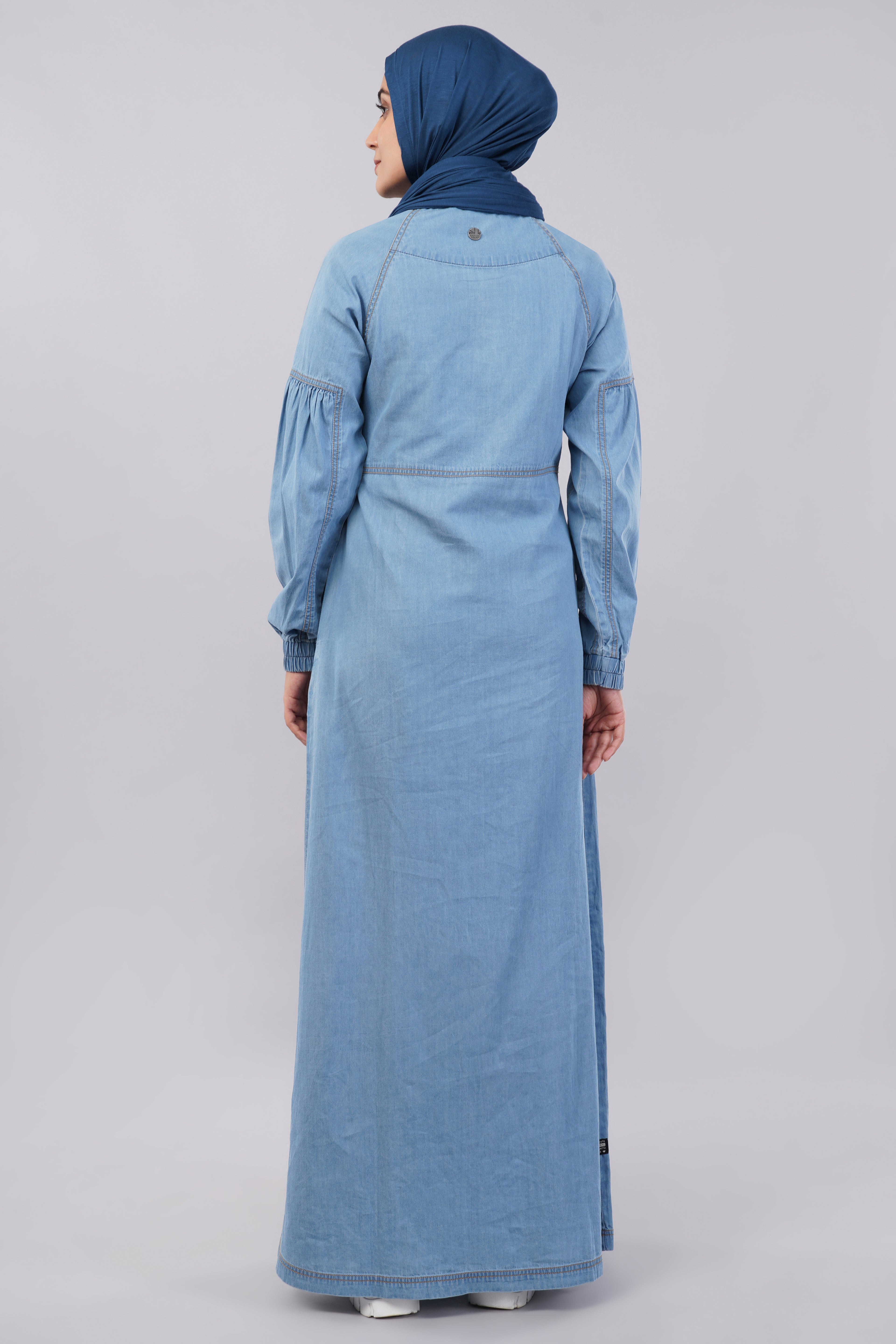 Ice Blue Denim Essential Jilbab
